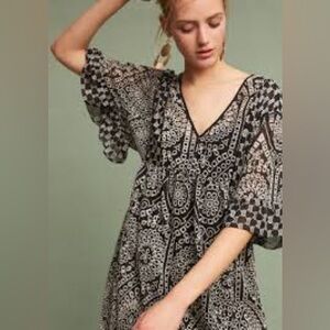 Anthropologie Akemi + Kin Brooke Eyelet Swing Dress